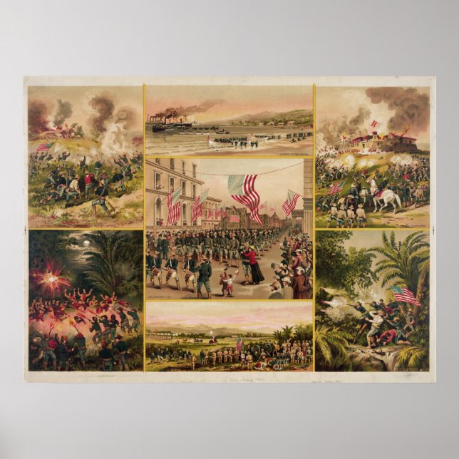 Póster La guerra hispanoamericana por Hoover (Frente)