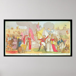 Póster La guerra santa - Vision, dibujo animado satírico