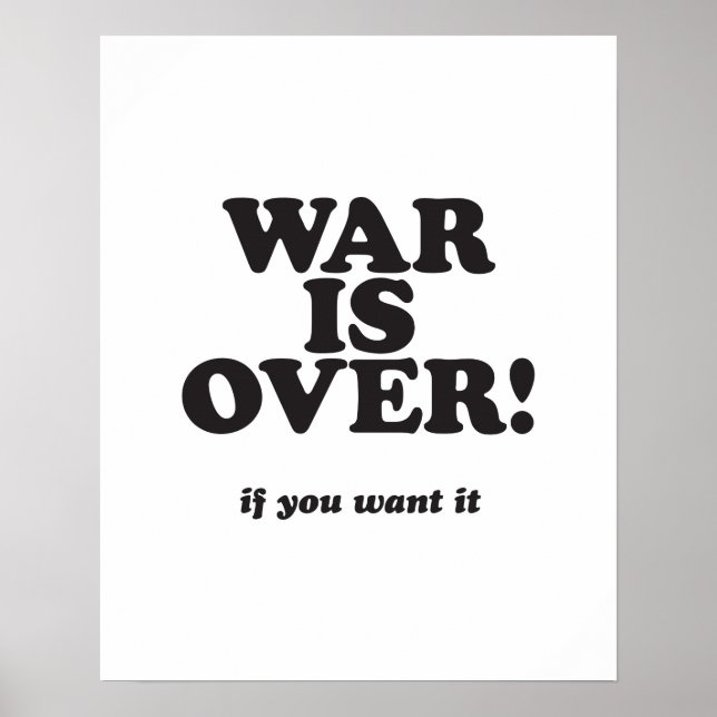 Póster ¡LA GUERRA YA TERMINÓ! Si lo quieres, afiche de ép (Frente)