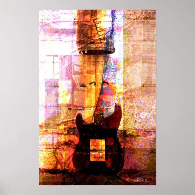 Póster La guitarra en el medio (Frente)