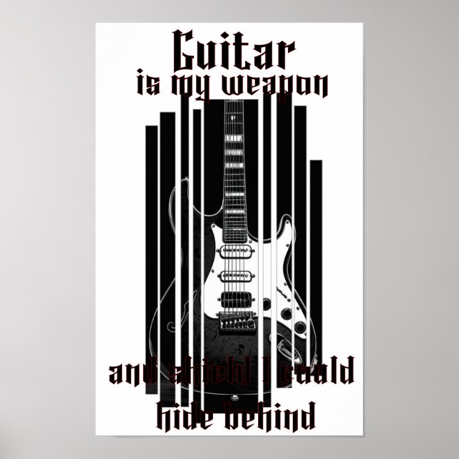 Póster La guitarra es mi arma, poster (Frente)
