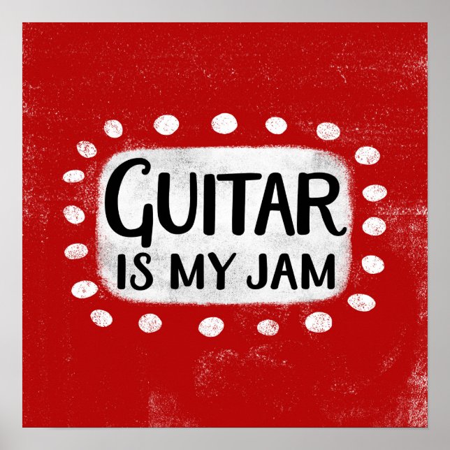 Póster La guitarra es mi Jam Poster Wall Art (Frente)