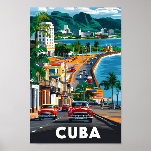 Póster La Habana Cuba Famoso lugar de viaje (Frente)