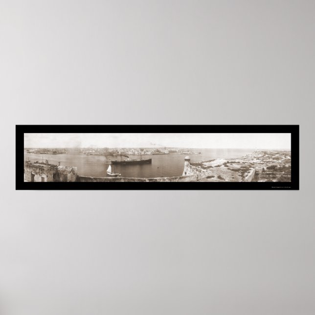 Póster La Habana, Cuba Foto de salida 1911 (Frente)