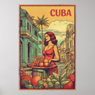 Póster La Habana, Cuba, viajes