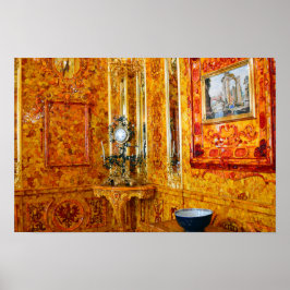 Póster La habitación ámbar en el Palacio de Catherine, Ru