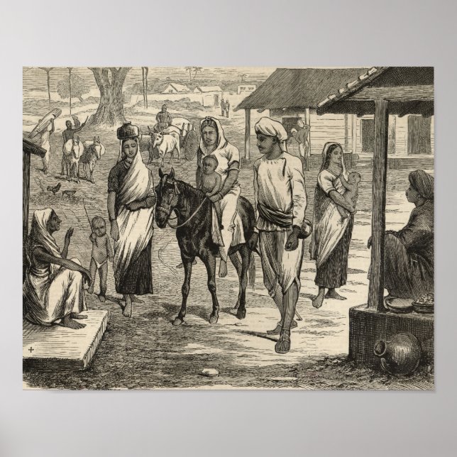 Póster La hambruna india (Frente)