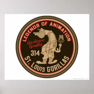 Póster La hazaña del logotipo de Gashouse Gorillas. Jarra