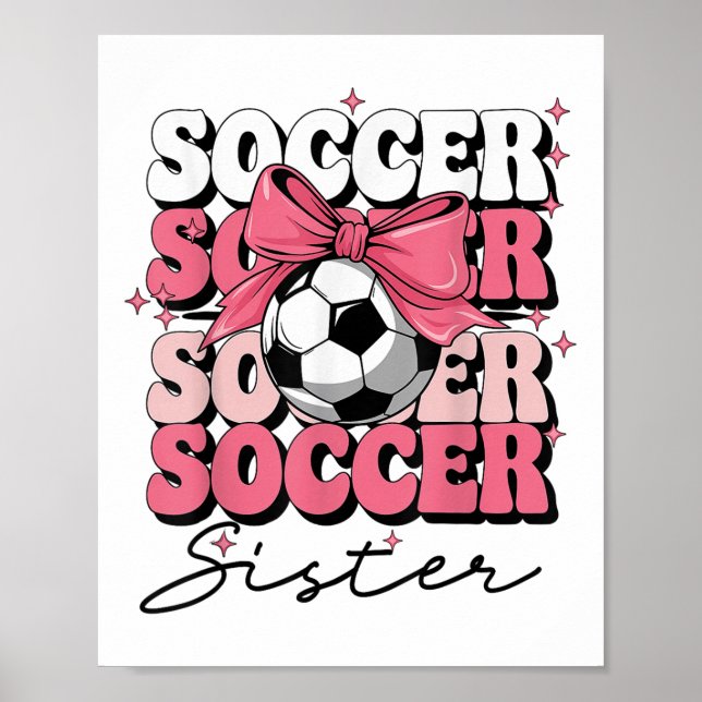 Póster La hermana del fútbol Groovy, Coquette Bow (Frente)