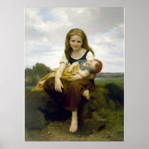 Póster La hermana mayor de Bouguereau