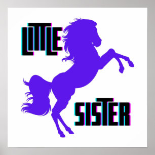 Póster La hermana pequeña Pony Púrpura