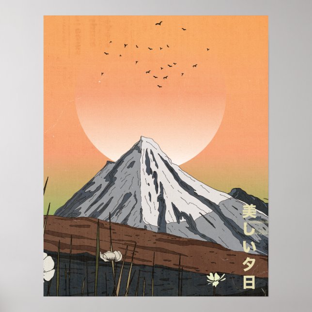 Póster La Hermosa Puesta de Sol (Frente)