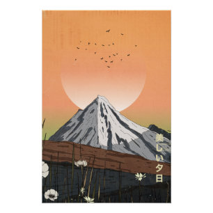 Póster La hermosa puesta de sol