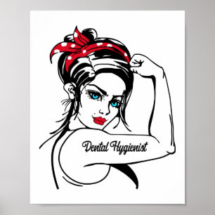 Póster La Higienista Dental Rosie The Riveter Pin Up