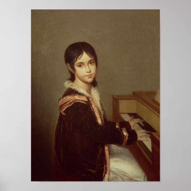 Póster La hija del artista en el piano (Frente)