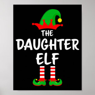Póster La hija Elfo Navidad familiar coincidente
