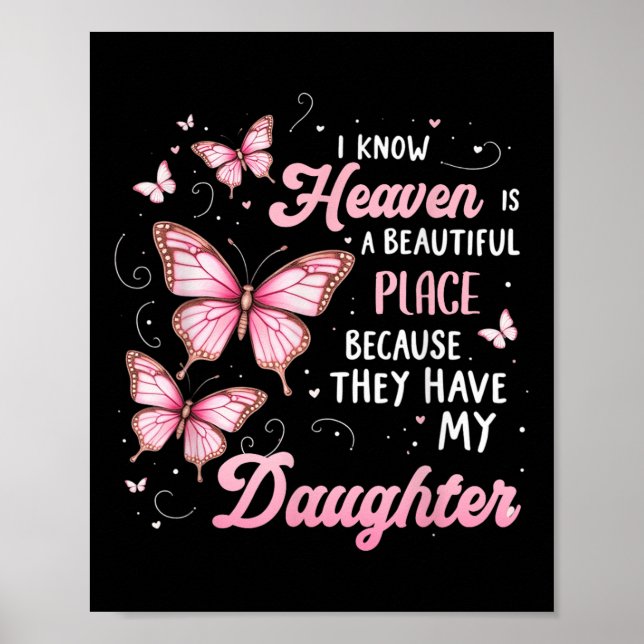 Póster La Hija Es Mi Ángel De Guardia En El Heaven Memori (Frente)