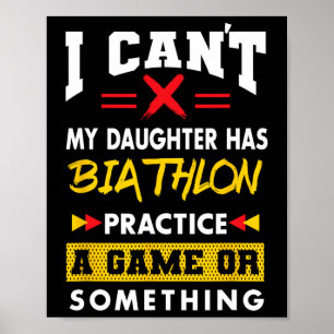 Póster La Hija Tiene Práctica De Biatlón Comportamiento D