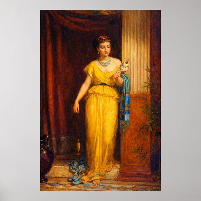 Póster La hilandera de John William Waterhouse (Frente)