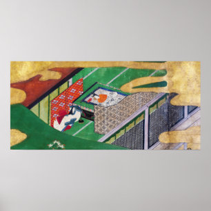 Póster La historia de Genji, Tawaraya Sotatsu