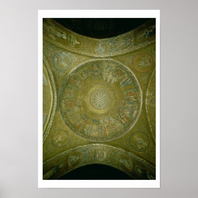 Póster La historia de José, mosaico de la tercera cúpula  (Frente)