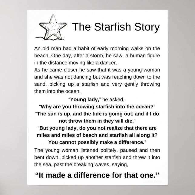Póster La historia de Starfish, el poema de Starfish (Frente)