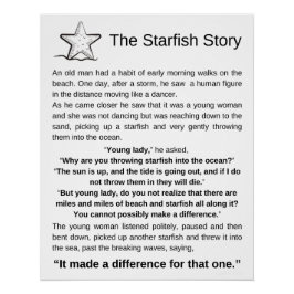 Póster La Historia De Starfish, Poema De Starfish.