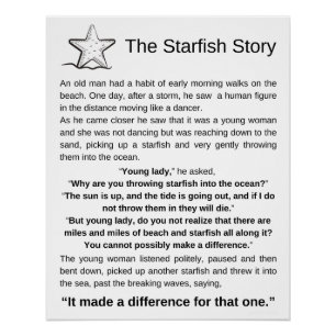 Póster La Historia De Starfish, Poema De Starfish.