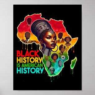 Póster La historia negra afroamericana patriótica es amer