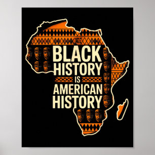 Póster La historia negra es historia americana tribal áfr
