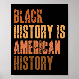 Póster La Historia Negra Es Historia Estadounidense, Bhm,