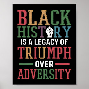 Póster La historia negra es un legado de triunfo sobre la