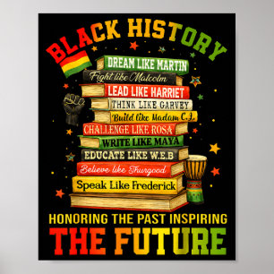 Póster La historia negra inspira el orgullo africano futu