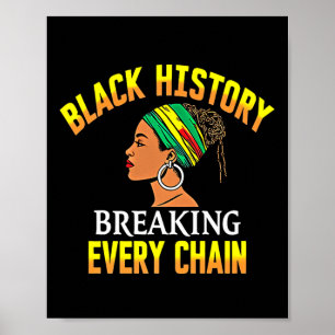 Póster La historia negra rompe cada cadena de la historia