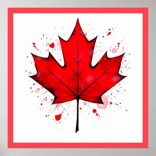Póster La hoja de alma de Canadá