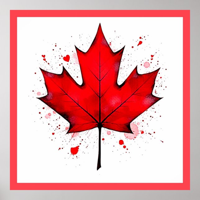 Póster La hoja de alma de Canadá (Frente)