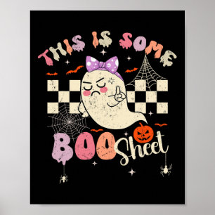 Póster ¿La hoja de boo es un traje de halloween retro fan