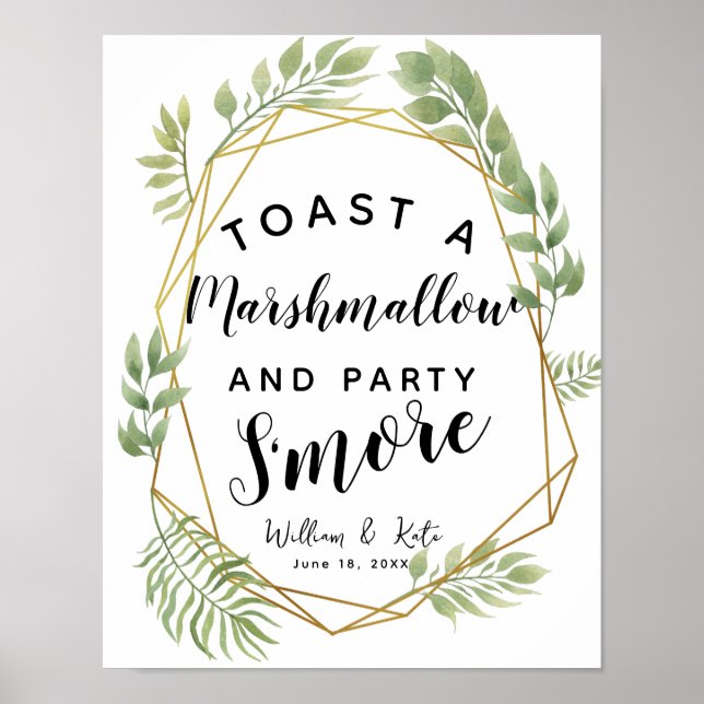 Póster La hoja de cristal verde es más boda o fiesta (Frente)
