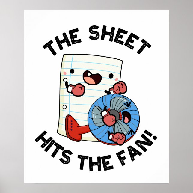 Póster La hoja golpea la frase graciosa del ventilador (Frente)