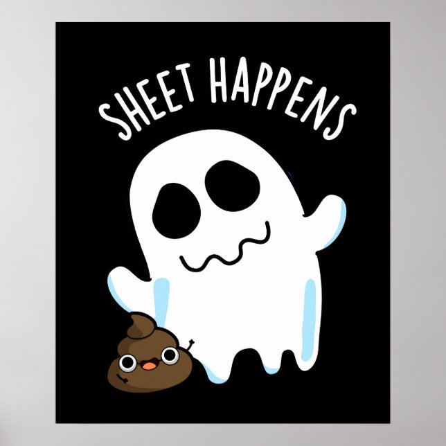 Póster La hoja pasa divertido Ghost Pun Dark BG (Frente)