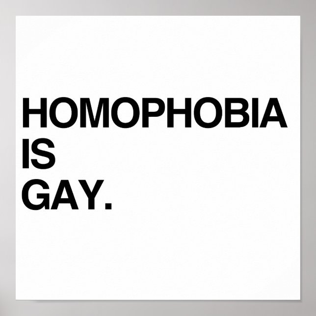 PÓSTER LA HOMOFOBIA ES GAY (Frente)