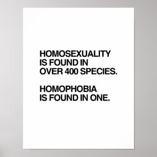 PÓSTER LA HOMOSEXUALIDAD SE ENCUENTRA EN 400 ESPECIES
