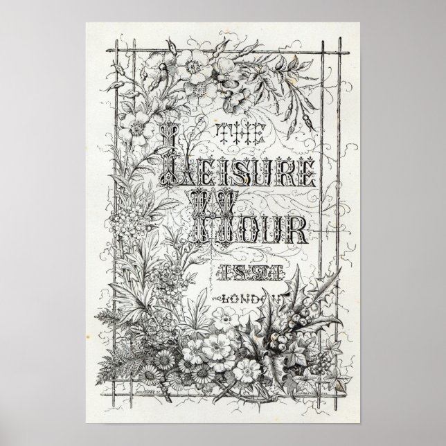 Póster La hora de ocio, Londres, 1891 (Frente)