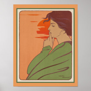 Póster La hora del silencio Art Nouveau