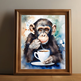 Póster La hora del té de Chimp