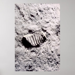 Póster La huella de Buzz Aldrin NASA Apolo 11 Luna