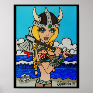 Póster La huella "Viking" de Skinderella