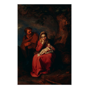 Póster La huida a Egipto por Abraham Bloemaert