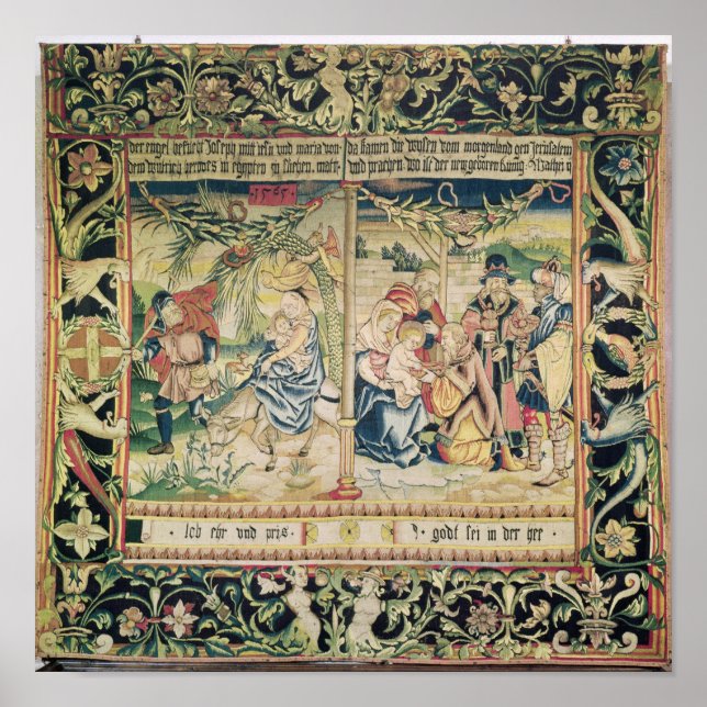 Póster La huida a Egipto y la adoración de (Frente)