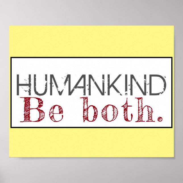Póster La humanidad sea una cita (Frente)